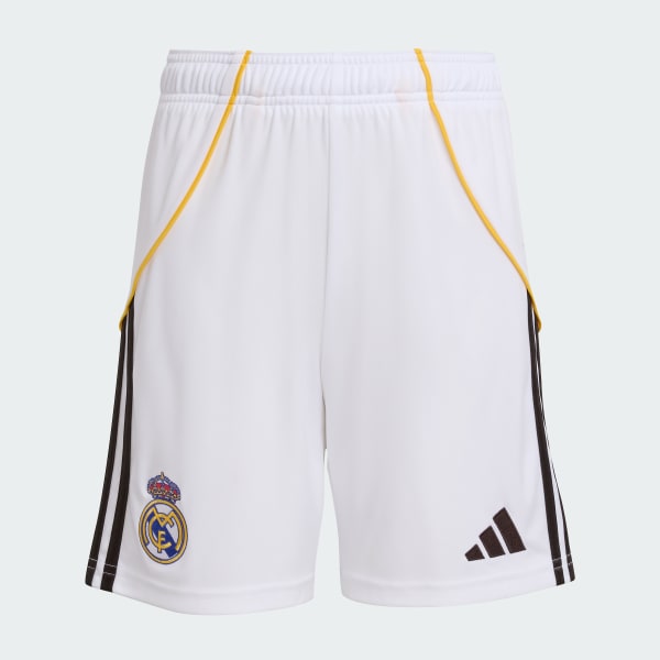 Weiss Real Madrid 25/26 Heimshorts Kinder