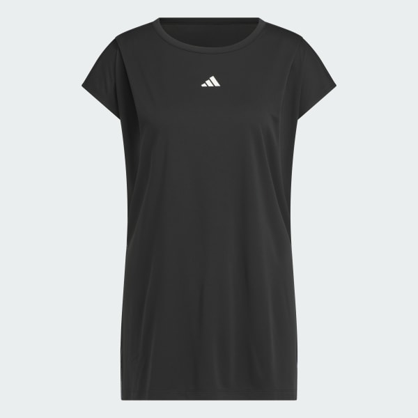 ブラック ソフトリュクス ブラック ダブルニット ルーズフィット ノースリーブ トップス