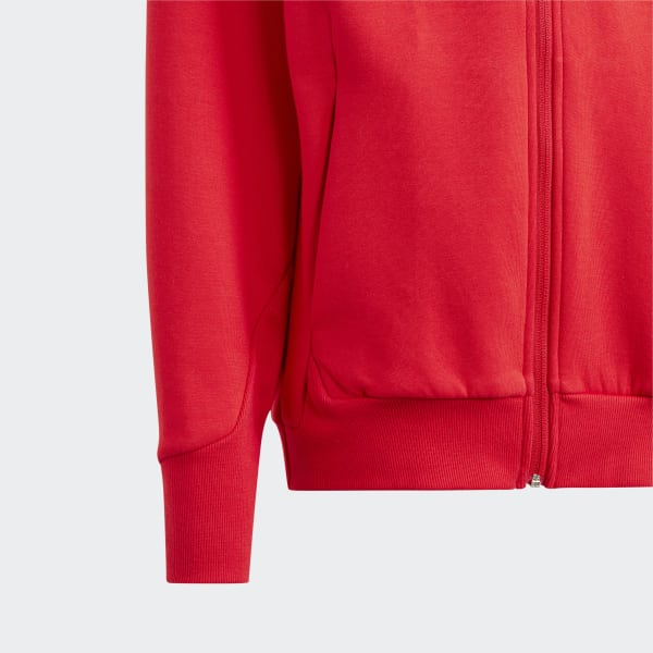 Red adidas hoodie youth on sale