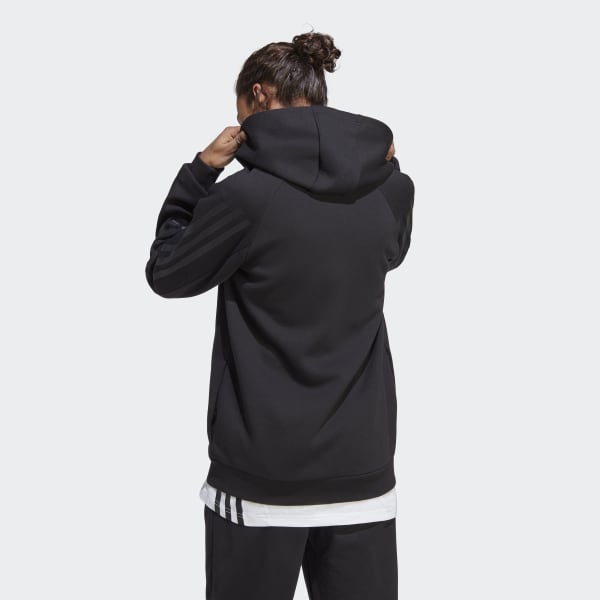 Adidas 3 stripes zip through hoody mens on sale