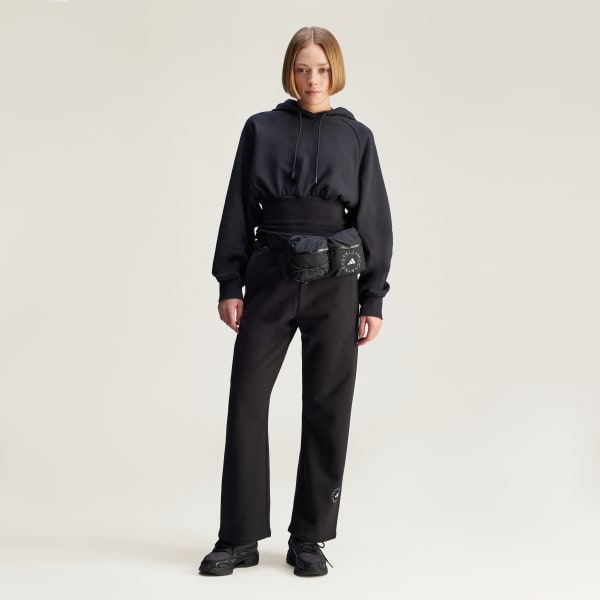 cerná Kalhoty adidas by Stella McCartney Straight Leg