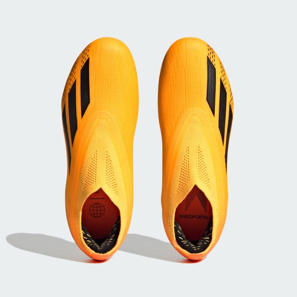 Dourado Botas de Futebol X Speedportal+ – Piso firme