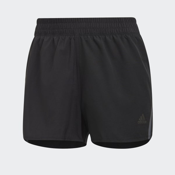 Negro Shorts de Running Run Icons 3 Rayas