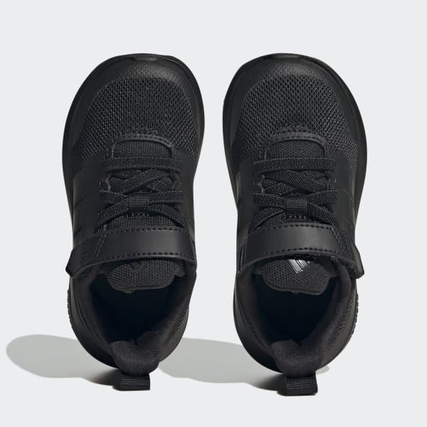 Zwart Fortarun 2.0 Cloudfoam Sport Running Schoenen met Elastische Veters en Klittenband