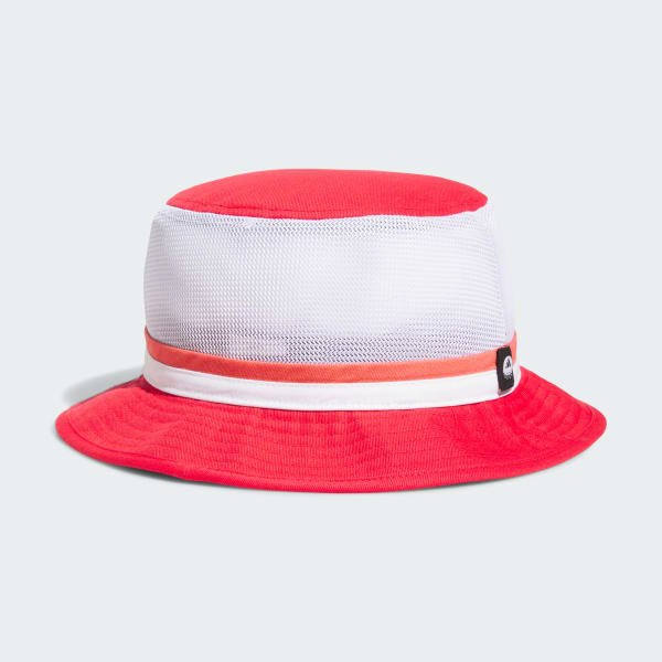 สีแดง หมวกปีกรอบผ้าตาข่ายสปริง