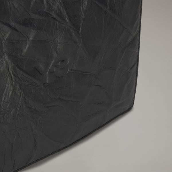 Black Y-3 Crinkle Leather Pouch
