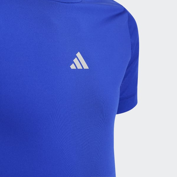 Niebieski Running AEROREADY 3-Stripes Tee