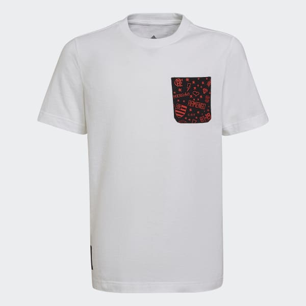 Branco Camiseta Estampada CR Flamengo RO225