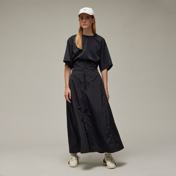 Black Y-3 Crinkle Nylon Skirt