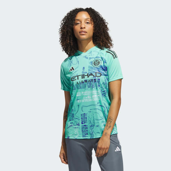 adidas New York City FC One Planet Jersey - Green | Women's Soccer | US