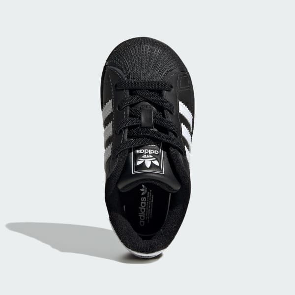Black Superstar II Elastic Lace Shoes Kids