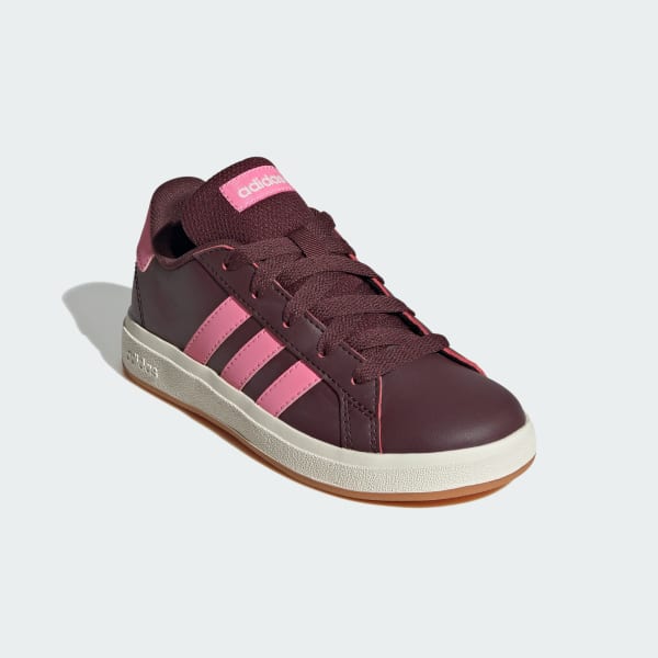 Burgundy Grand Court Lifestyle Tennis Lace-Up Shoes