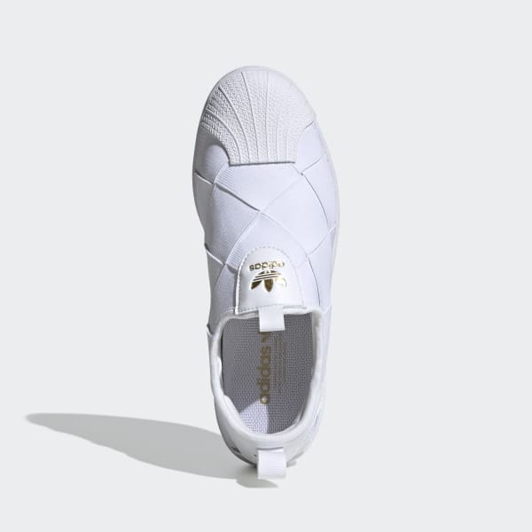 adidas superstar slip on all white