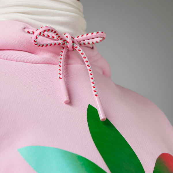 Adidas cropped hoodie blush green store