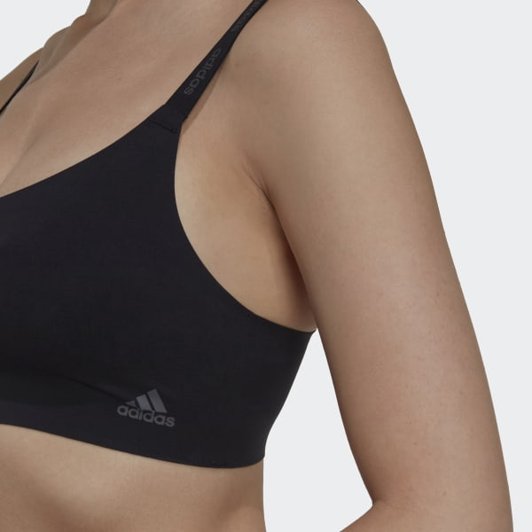 Black Active Micro-Flex Scoop Lounge Bra HPO55