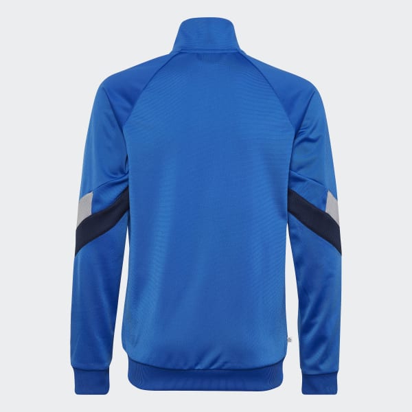 Adidas best sale trainingsjack blauw