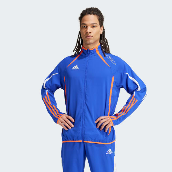 Adidas tracksuit blue and orange online