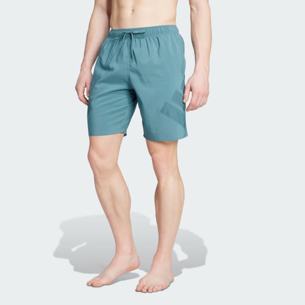Green Big Bars Shorts 8-Inch