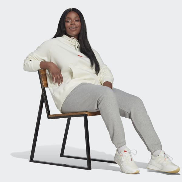bílá Mikina Oversized Hooded (plus size) UG639