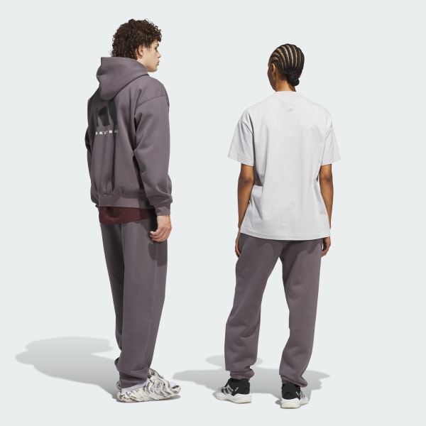 Grey adidas Basketball Fleece Joggers (Gender Neutral)