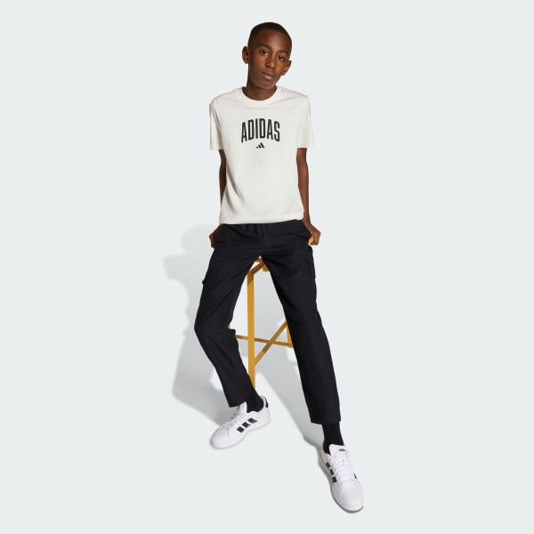 Blanco polo Universitario Graphic para Niños