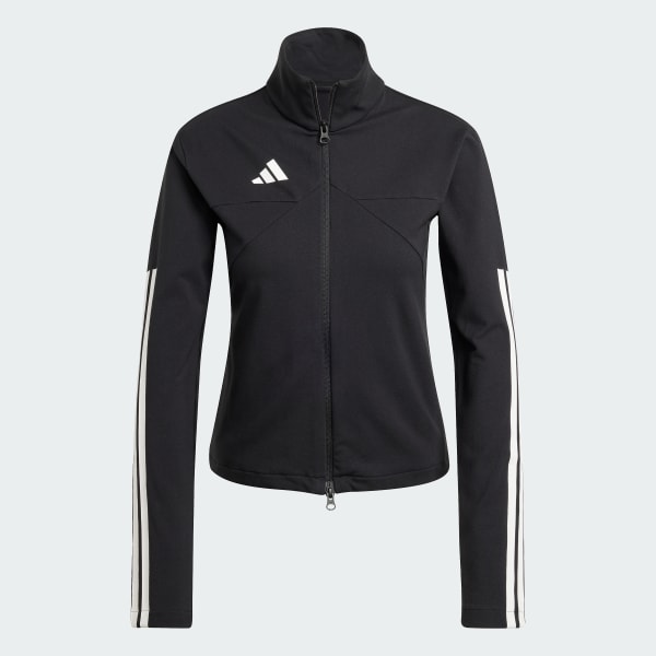 Black Tiro Cut 3-Stripes Slim Fitted High-Neck Track Top