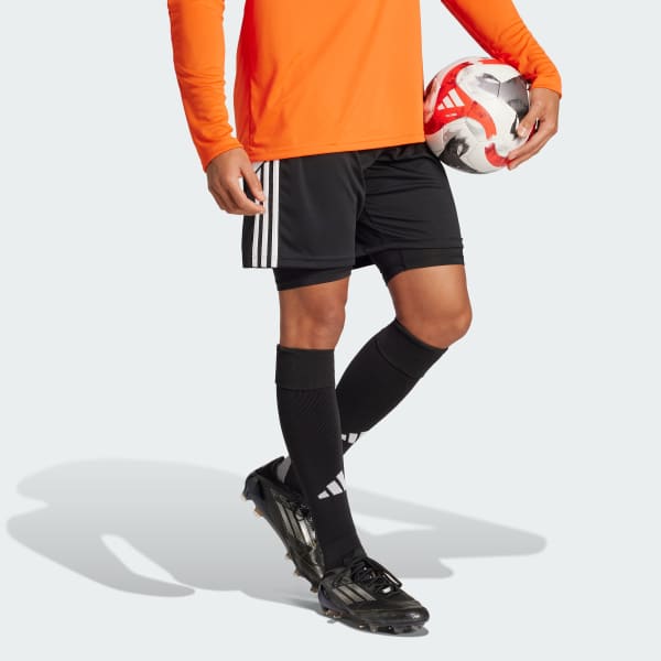 zwart Squadra 25 Korte Keeperslegging met Padding