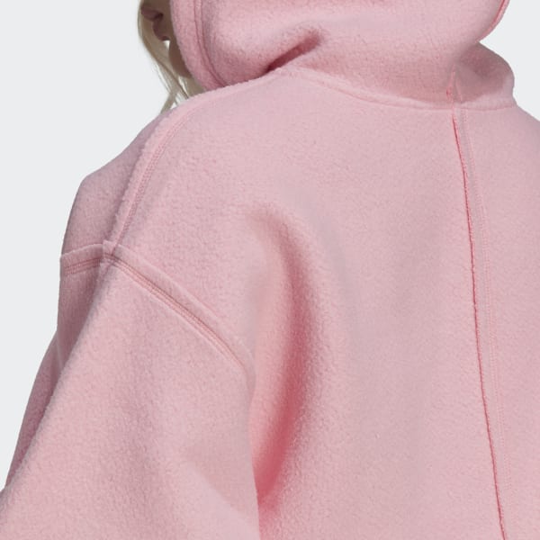 Pink Crop Full-Zip Loungewear hættetrøje CC395