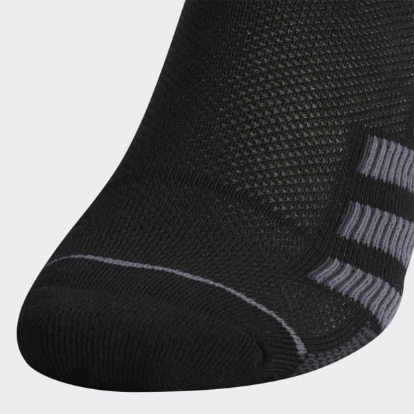 Black Superlite Stripe No-Show Socks 3 Pairs HGV20A