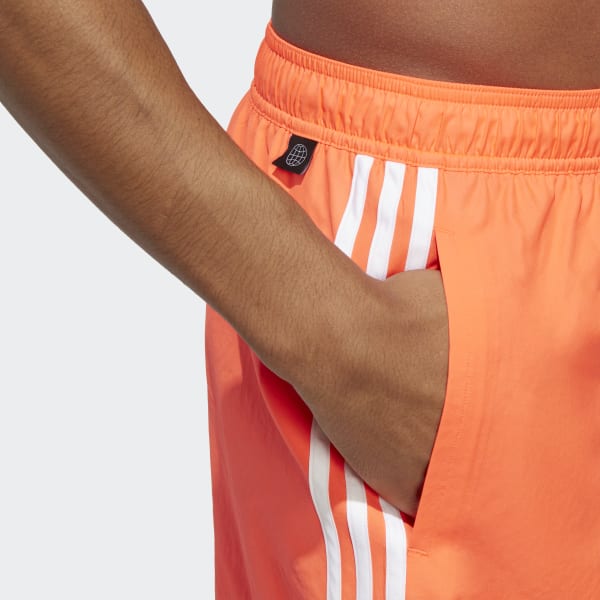 Very-Short-Length adidas Red - | | Swim Shorts US CLX Swim 3-Stripes Men\'s adidas