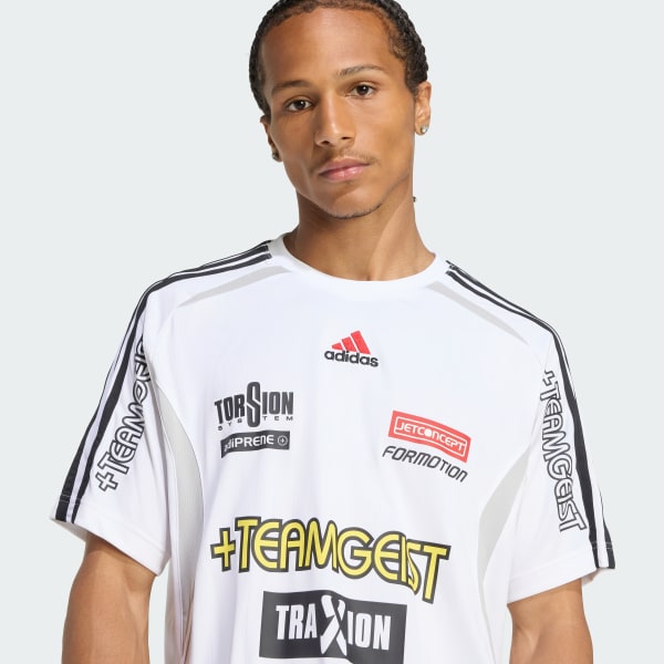 adidas TEAMGEIST MOTO GRAPHIC JERSEY - White | Free Shipping with