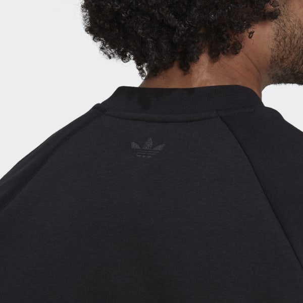 Preto Blusa Moletom Gola Redonda Graphic EWA00