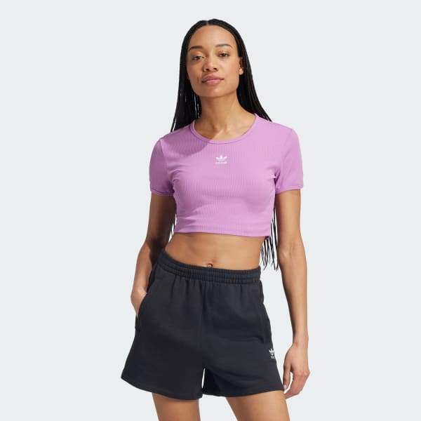 Purple Essentials Ribbed Tee