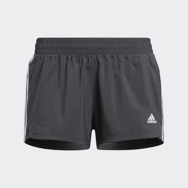 adidas Pacer 3-Stripes Woven Shorts - Grey | Women's Training | US
