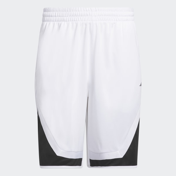 White adidas Pro Block Shorts