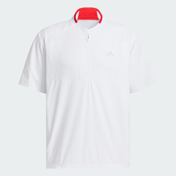 White 아디제로 반팔 쿼터집 풀오버