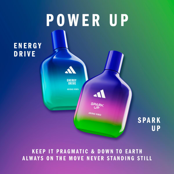 สีม่วง น้ำหอม adidas Vibes Spark Up  Eau de Parfum, For All, (1.6oz)   