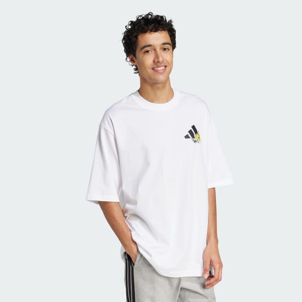 White Positivity Sun 그래픽 티셔츠