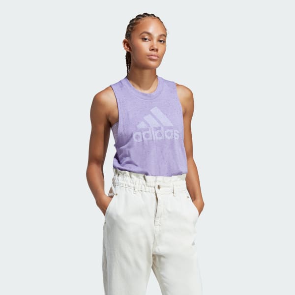 Purple adidas Sportswear Future Icons Winners 3.0 Tank Top