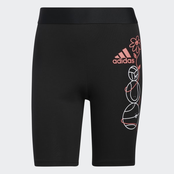adidas Fun Sport Graphic Bike Shorts - Black | Free Shipping