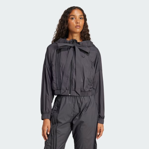 Black Ruched Light Bomber Jacket