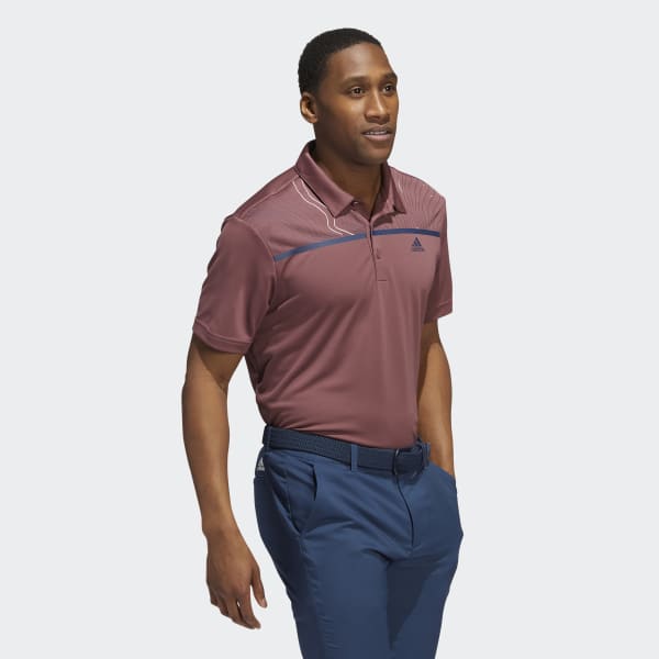 adidas Core Chest Print Golf Polo Shirt Burgundy adidas Singapore