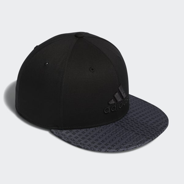 black adidas hat with black logo