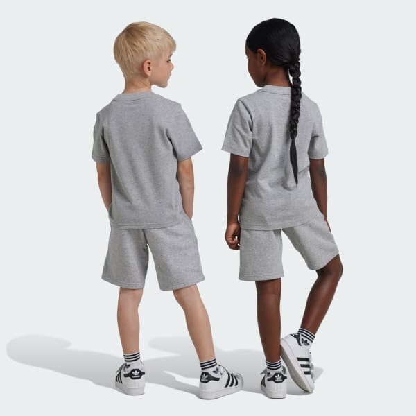 Grey Shorts Tee Set Kids