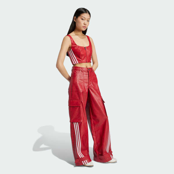 rood Adilenium Season 3 Vintage Imitatieleren Top