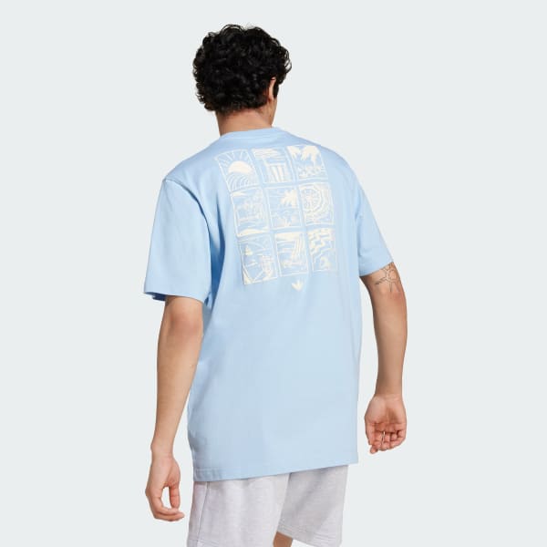 Blue '80s Graphic Beach Day Tee