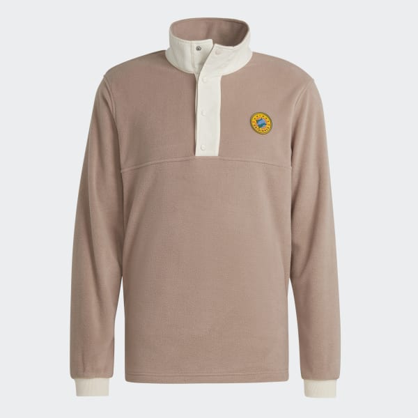 Marron Wander Hour Quarter-Snap Polar Fleece Jacket EKL11