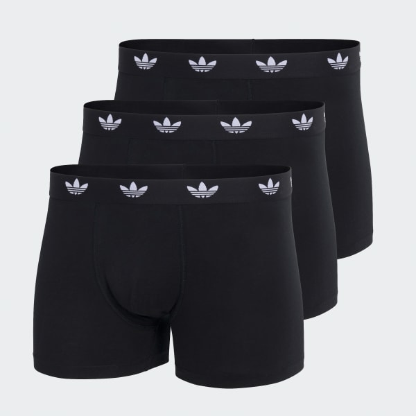 Black COMFORT FLEX COTTON TRUNK 3 PACK UNDERWEAR