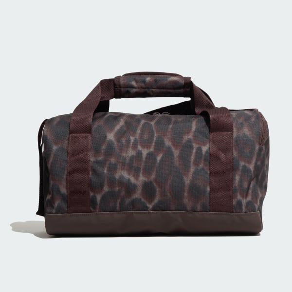 Brown Linear Graphics Duffel Bag Extra Small