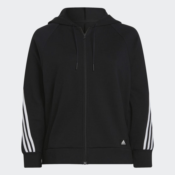 Nero Giacca da allenamento adidas Sportswear Future Icons 3-Stripes Hooded (Curvy) HN043